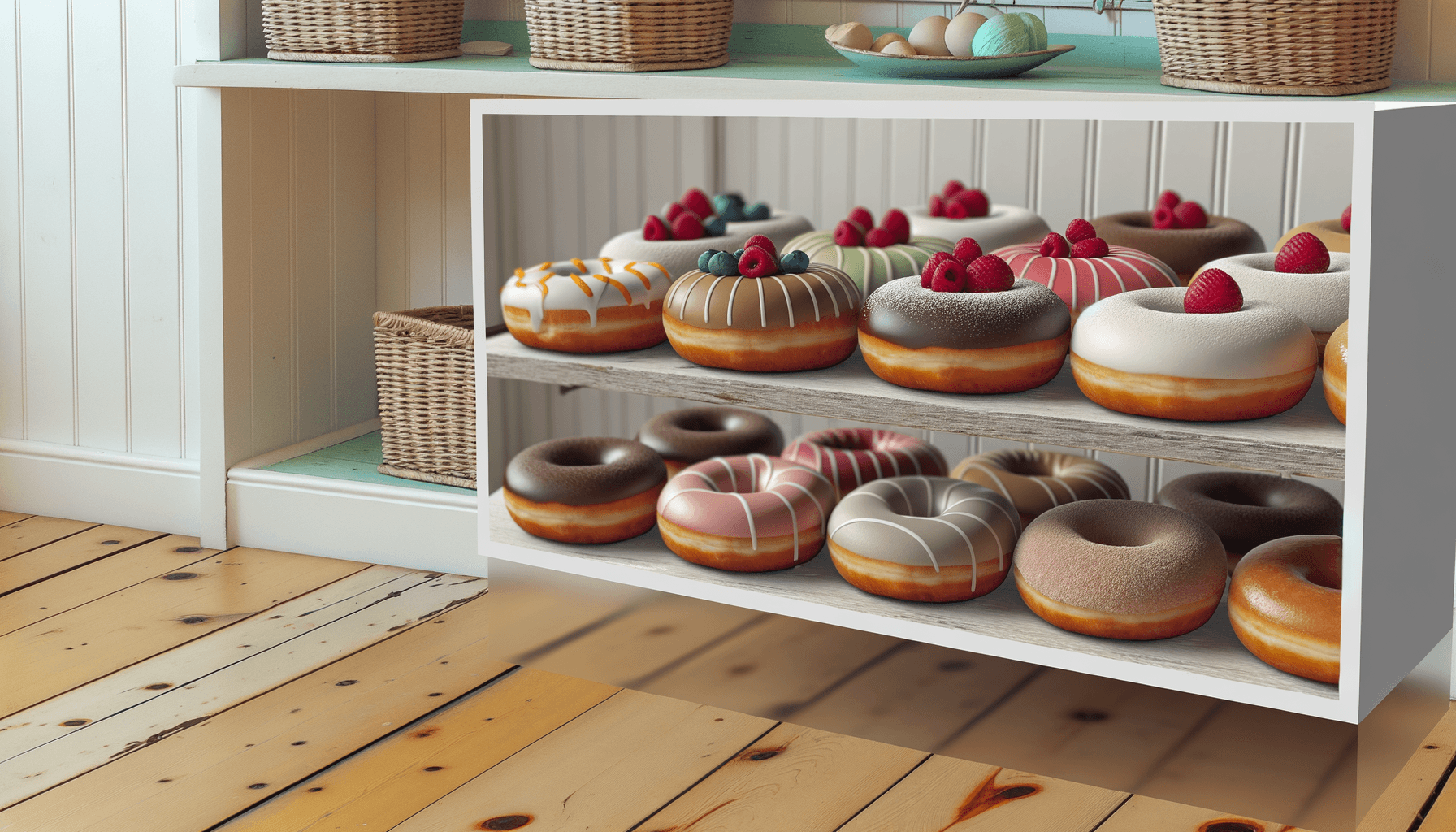 Assortment of glazed donuts